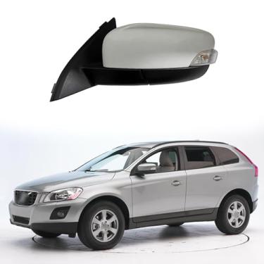 Imagem de Espelho lateral do motorista adequado para Volvo XC60 XC-60 2013 2008-2013 Montagem do espelho lateral Espelho retrovisor de substituição elétrico ajustável, aquecimento, luz de direção, controle de