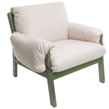 Imagem de Poltrona Soft Harmonia Verde Oliva/ Areia