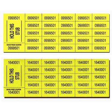 Imagem de Lancaster Bingo Company Auction Tickets - 1000 Sheets - Assorted Colors (Canary Yellow)