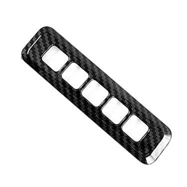 Imagem de MASO Capa para Ford F-150 2015+ ABS de fibra de carbono para carro, decoartiva, preto, para porta de caminhão, código de bloqueio de senha, capa para botão de interruptor, suporte de pilar automático, acabamento de teclado