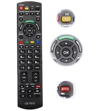 Imagem de Controle Remoto Smart Tv Panasonic Led Tecla Amazon Netflix - Lelong
