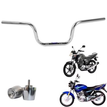 Imagem de Guidão Com Pesinho Pcx Ybr 125 2001 ate 2015 Factor Yamaha Moto Rosca 