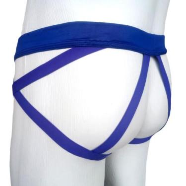 Imagem de Cueca Jockstrap Em Cirre Azul Royal 6 Alças Sexlord