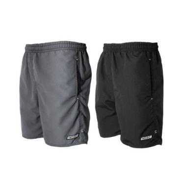 Imagem de Kit 2 Short Bermuda Tactel Tamanho Especial Extra Plus Size Bolsos Elá