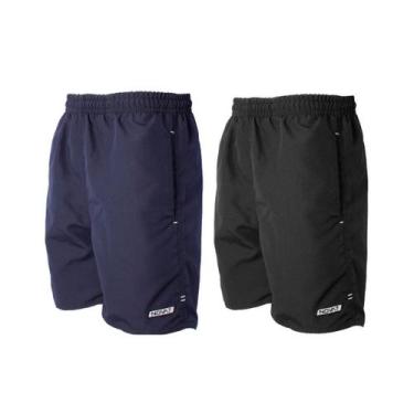 Imagem de Kit 2 Short Bermuda Tactel Tamanho Especial Extra Plus Size Bolsos Elá