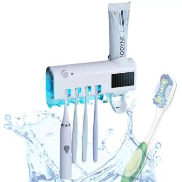 Imagem de Dispenser Automático para Pasta de Dente com Suporte de Escovas UV - Q
