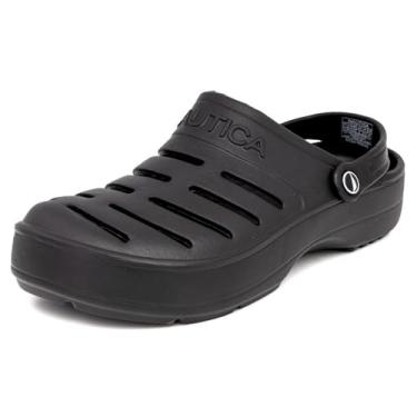 Imagem de Nautica Men's Clogs - Athletic Sports Sandal - Water Shoes Slip-On with Adjustable Back Strap-River Edge-Black-13