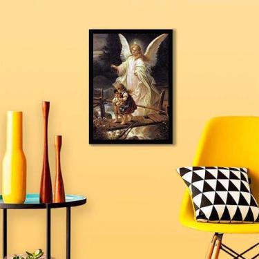 Imagem de Quadro Decorativo Anjo da Guarda Vintage 45x34cm - Quadros On-line, A3