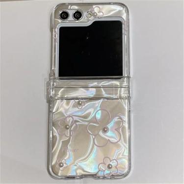 Imagem de Linha rosa flor caso de telefone para samsung galaxy z flip 6 5 4 3 capa protetora traseira para zflip4 zflip5 zflip6 caso escudo, caso, para z flip 4
