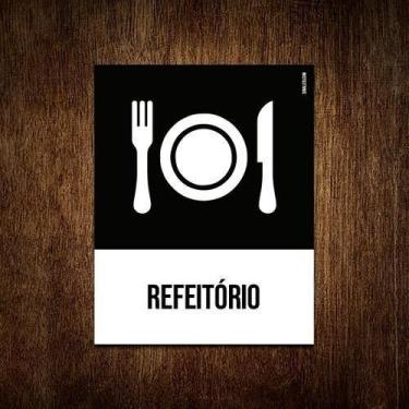 Imagem de Placa Sinalização Ícone - Refeitório 18X23 - Sinalizo