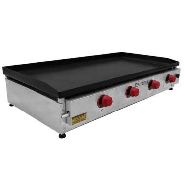 Imagem de Chapa Chapeira para Lanches Industrial Profissional 5mm em Inox Lanche