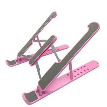 Imagem de Suporte Ergonômico P/ Notebook, Tablet, Dobrável Rosa - Prospecta Deal