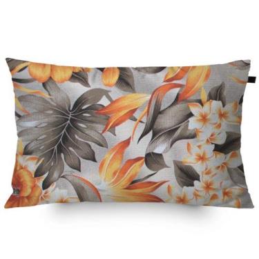Imagem de Almofada Retangular 30x50cm Wendy Floral Laranja - FASTLAR