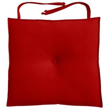 Imagem de Almofada Para Cadeira 40x40cm Moond - Vermelho - FASTLAR