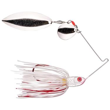 Imagem de Strike King (BB38CW-304) Isca de pesca Spinnerbait para sangramento, 304 - branco sangramento, 10 g, fio de aço inoxidável premium
