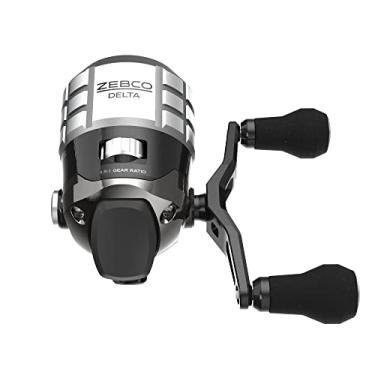 Imagem de Zebco Carretel de pesca Delta Spincast, molinete tamanho 20, recuperação mutável para a direita ou esquerda, pinos duplos de cerâmica, pré-enrolados com linha de pesca de 2,7 kg, pronto para trança,