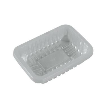 Imagem de Bandeja Plástica Transparente 600ml 20x14x3,5cm - 10 Unidades - Cetro