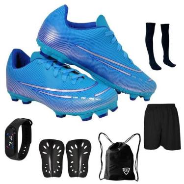 Imagem de Chuteira Campo Adulto Juvenil 200 Nova Travas Gramado Futebol Uzze + M