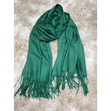 Imagem de Lenco Cachecol Echarpe Grosso Lisa Basica Importado Tamanho 190x72cm p