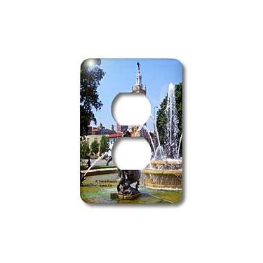 Imagem de 3dRose Tampa de tomada com 2 plugues para fonte lsp_47350_6"Kansas City JC Nichols