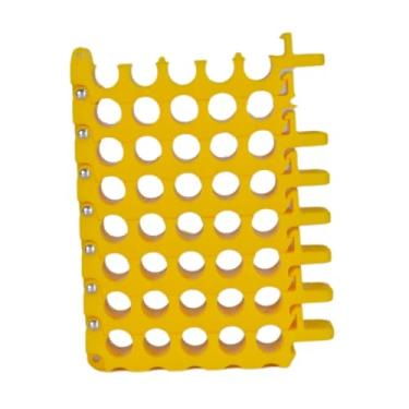 Imagem de BaotyJie Organizador de cabos amarelo e ferramenta de empacotamento Organizador de cabos Prático Retardante de chamas Cabo de rede para Cat5, Cat6, Cat7, Furos 5x7