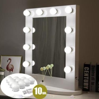 Imagem de Luz De Espelho Camarim Maquiagem Led 10 Lâmpadas - vanity mirror light
