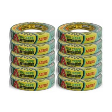 Imagem de Kit 10un Fita Crepe Automotiva Verde 18x50 525s - Adere