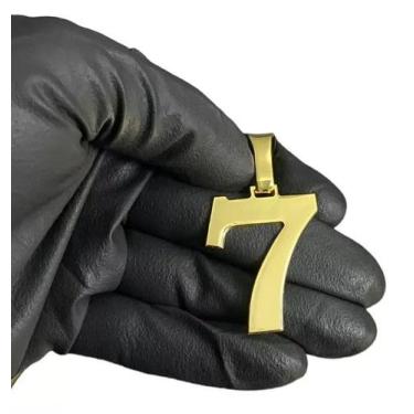 Imagem de Pingente número 7 g - banhado a ouro 18k - ToJoia18k