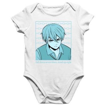 Imagem de Body Bebê Algodão Fall Down Seven Times, Stand Up Eight - Foca na Moda