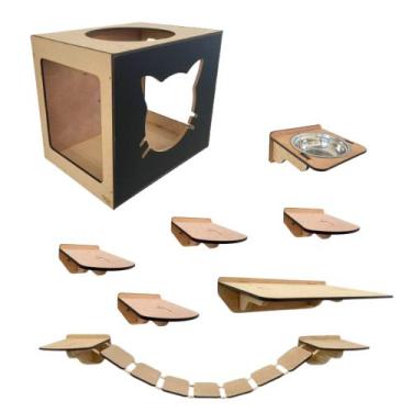 Imagem de Kit Playground Frente Gato - DGP STORE, Preto