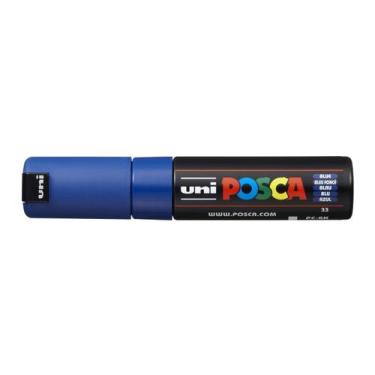 Imagem de Posca PC-8K Azul Ponta Biselada - UNI