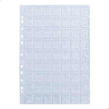 Imagem de Kit 10 Folhas para Moedas 32x24 Organizer 63 Bolsos