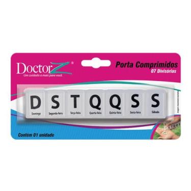 Imagem de Porta Comprimidos Organizador 7 Divisórias Semanal Plástico - Atef, Pl