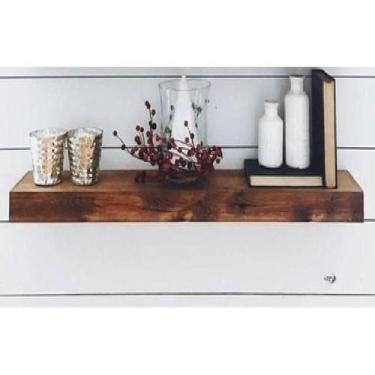 Imagem de Prateleira Grossa Suporte Invisível Madeira Maciça 60X15 - Loja Do Pin