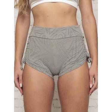 Imagem de Shorts Moda Praia Academia Sunquini Feminino Com Cós e Ajuste Lateral 