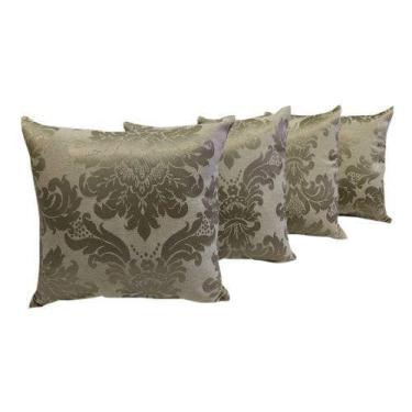 Imagem de Kit 6 Capas De Almofadas Jacquard Medalhão Arabesco 45x45 - INGRID BOR