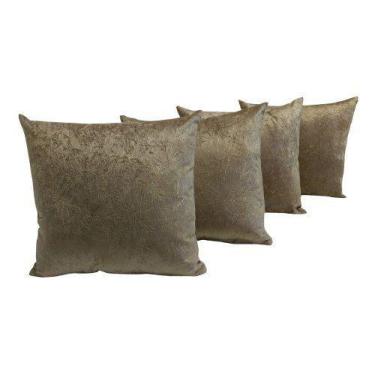 Imagem de - Kit 4 Almofadas Decorativas Sued 45x45 Tecido Super Macio - INGRID B