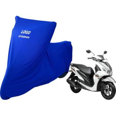 Imagem de Capa De Tecido Para Cobrir Moto Yamaha Fluo 125  Com Logo - Mz, Azul