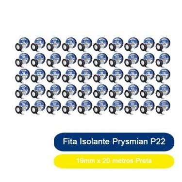 Imagem de Kit 50 Fita Isolante Prysmian P22 19mm x 20 metros Preta