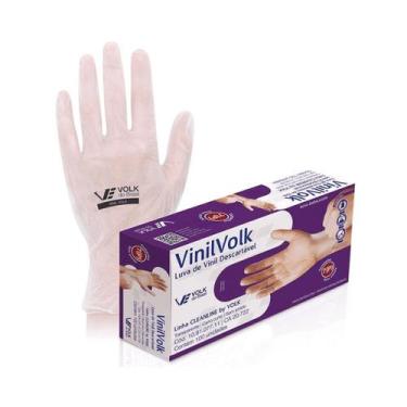 Imagem de Luva de Vinil Descartável Sem Amido P 100 Unidades - Volk