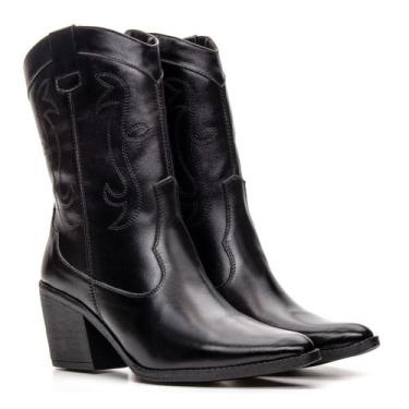 Imagem de Bota Feminina Montaria Texana 4500 Coturno Moda Country Western Boiade