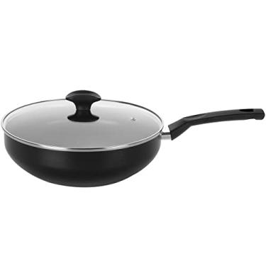 Imagem de Multiflon Frigideira Wok com Tampa 28 Cm Aluminio Anti Aderente para Cooktops de Indução Linha Induct+ Resistente Eficiente Durável e Saudável