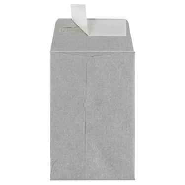 Imagem de LUXPaper #4 Envelopes de moeda em 36 kg. Prata metálica para coleções de moedas, sementes, pequenos itens de inventário e carimbos, pacote com 50, tamanho envelope 7,6 x 11,4 cm (prata)