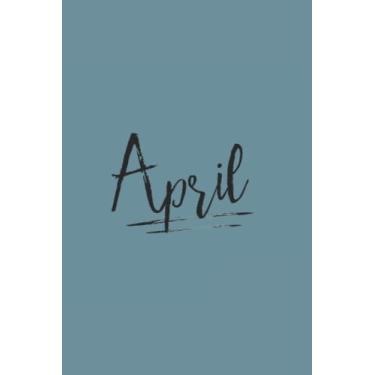 Imagem de April Black Text Notebook: Spirit Mountain Blue Matte Finish Lined Journal, 6 x 9 120 Pages, Gift For Thinkers, List Makers and Doers (April Black Text Journal)
