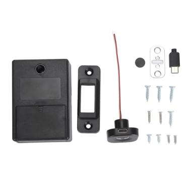 Imagem de Fechadura de Gaveta Com Impressão Digital Com Tecnologia Avançada de Reconhecimento Biométrico, Fechadura Elétrica de Segurança Infantil, para Segurança de Escritório Doméstico