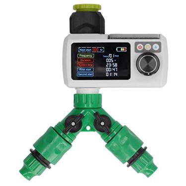 Imagem de Jardim Com Temporizador de Irrigação e Detecção de Chuva para água Externa Automática - Conector Duplo Recarregável Alimentado por Tery