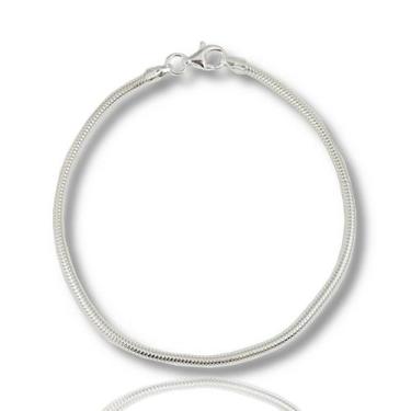 Imagem de Pulseira Prata Maciça 925 Fina 1,5mm X 18 Cm Rabo De Rato - Loja La&Ny