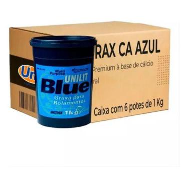 Imagem de Kit C/6 Graxas Para Rolamento Azul Unilit Blue 1kg Ingrax - Graxa Unil
