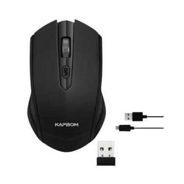 Imagem de Mouse Ergonômico Recarregável Bluetooth Óptico Sem Fio Com Cabo USB V8 Leve Preciso 3600dpi 2.4ghz Rgb Cor Preto Carregamento Rápido Bateria Durável Destro Mão Direita Portátil