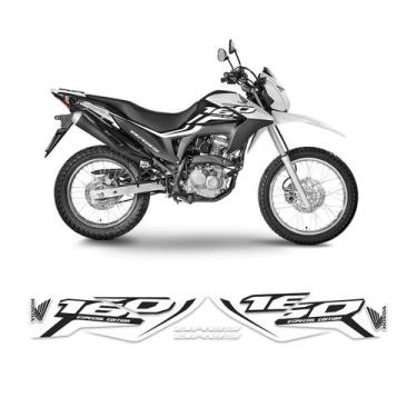 Imagem de Kit Adesivos Carenagem Honda Nxr 160 Bros Branco Preto - Resitank